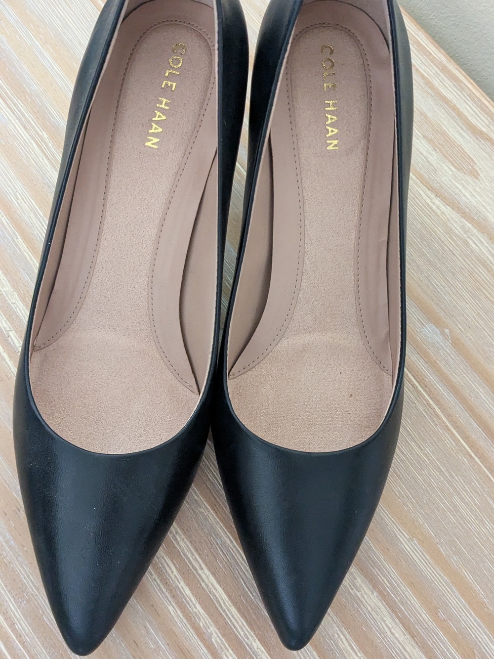 Cole Haan Black Pointed-Toe Women's Heels